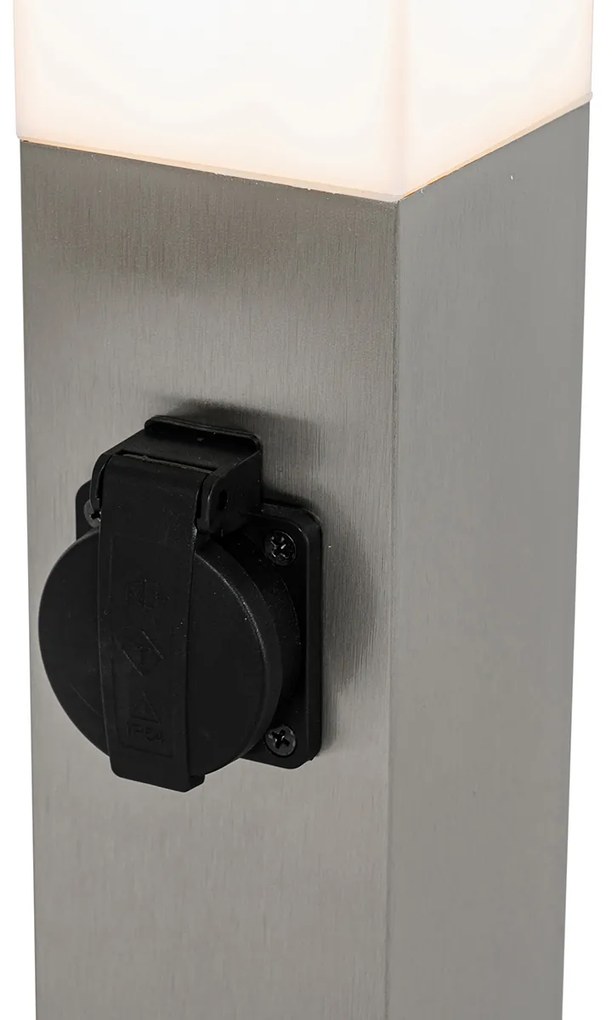Lampada da esterno moderna 45 cm in acciaio con presa IP44 - Malios