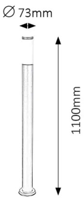 Rabalux 8148 - Lampada da esterno BLACK TORCH 1xE27/25W/230V IP44