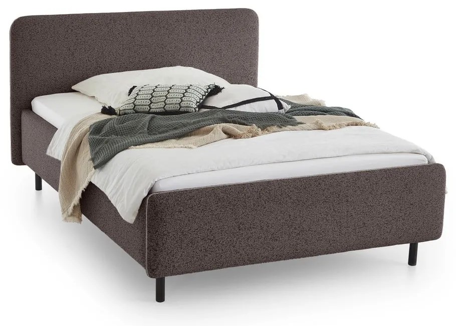 Letto matrimoniale imbottito color antracite rete non inclusa 160x200 cm Primo – Meise Möbel