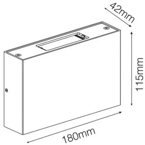 LED2 - Applique LED da esterno BLADE 2xLED/12W/230V IP54