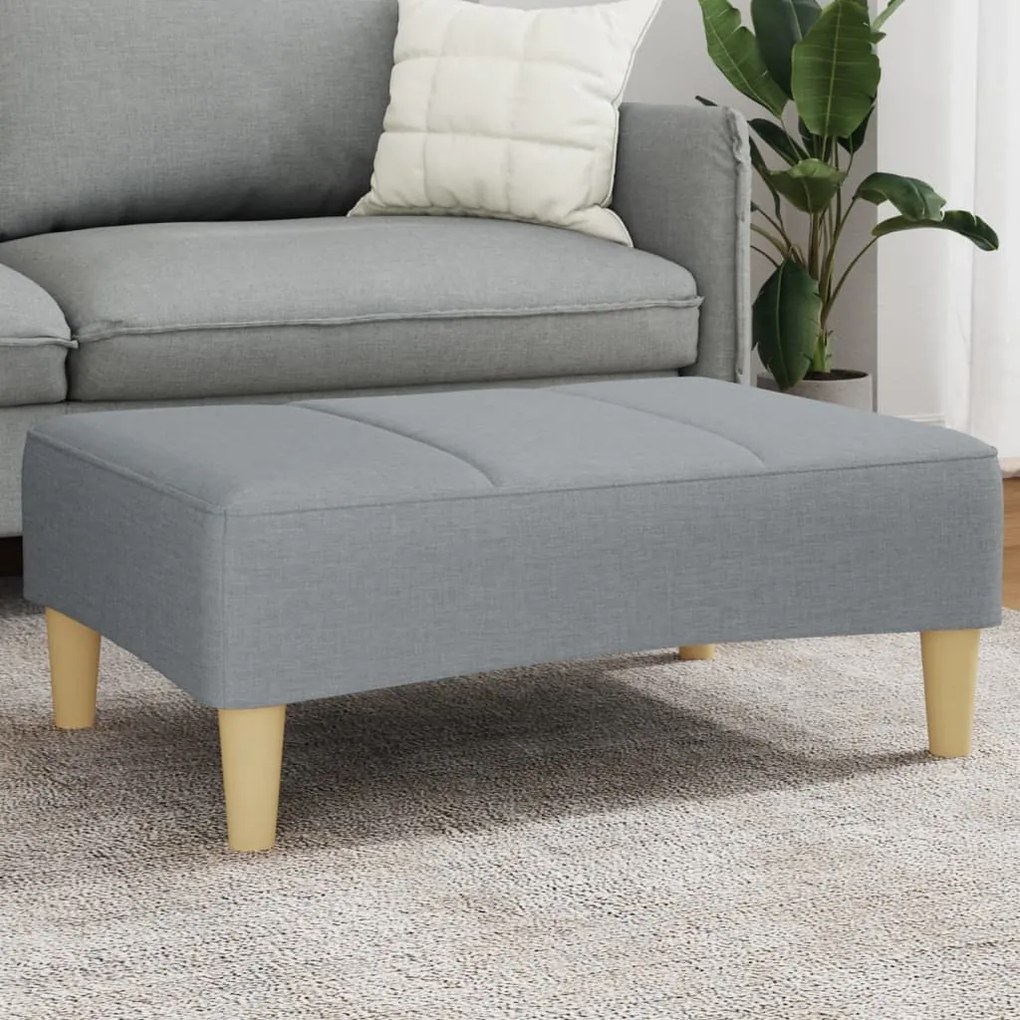 Poggiapiedi Grigio Chiaro 77x55x31 Cm İn Tessuto /