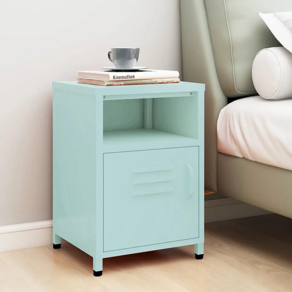 Comodino Menta 35x35x51 Cm İn Acciaio /
