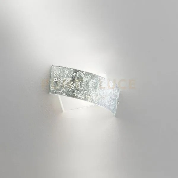 Camilla a/p - applique in metallo e vetro foglia argento 2 luci e14