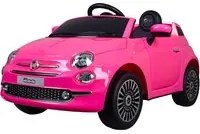 Macchina Elettrica per Bambini 12V con Licenza Fiat 500 Rosa