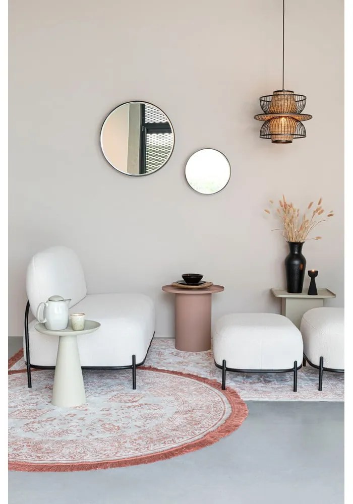 Divano bouclé crema 125 cm Polly - White Label