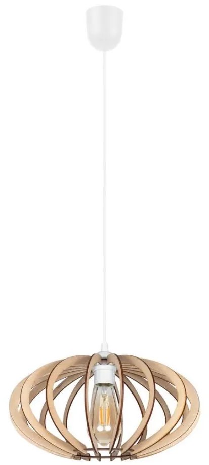 Lampadario su corda EARTH 1xE27/60W/230V bianco/beige