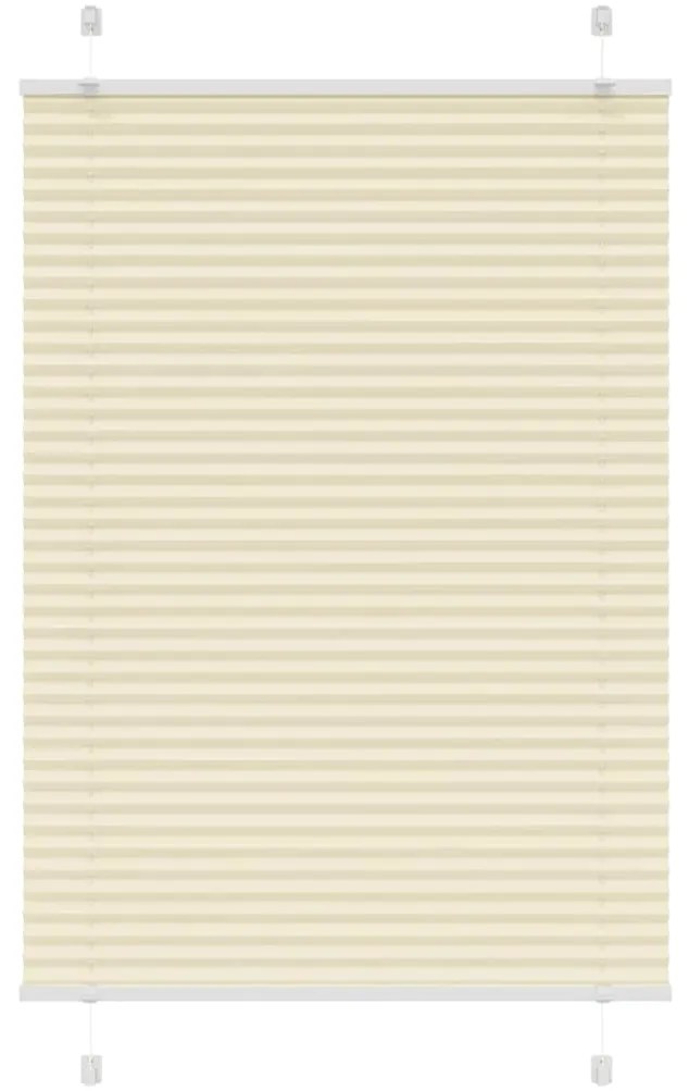 Tenda Plissettata Crema 95x100 Cm Larghezza Tessuto 94,4 Cm /