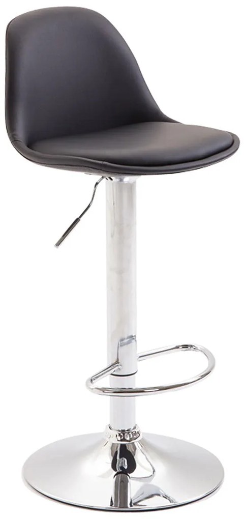 Sgabello Barhocker Kiel İn Ecopelle Con Design Moderno / Chrom / Schwarz