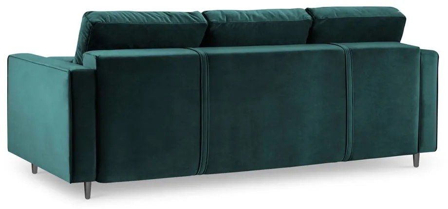 Divano letto in velluto verde petrolio Santo - Milo Casa