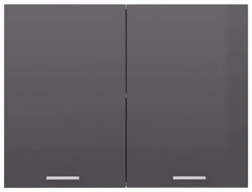 Armadio Sospeso Grigio Lucido 80x31x60 cm in Truciolato