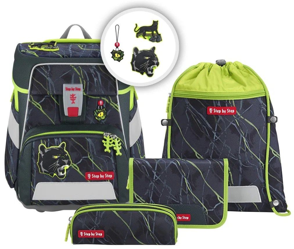 Zaino scuola SPACE - set 5 pezzi, Step by Step Danger Cat Chiko