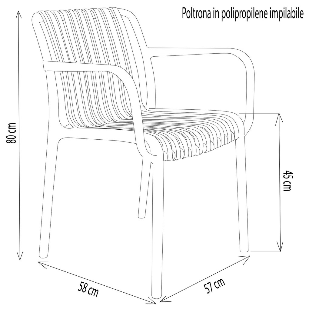 FAFFY - poltrona da giardino in resina