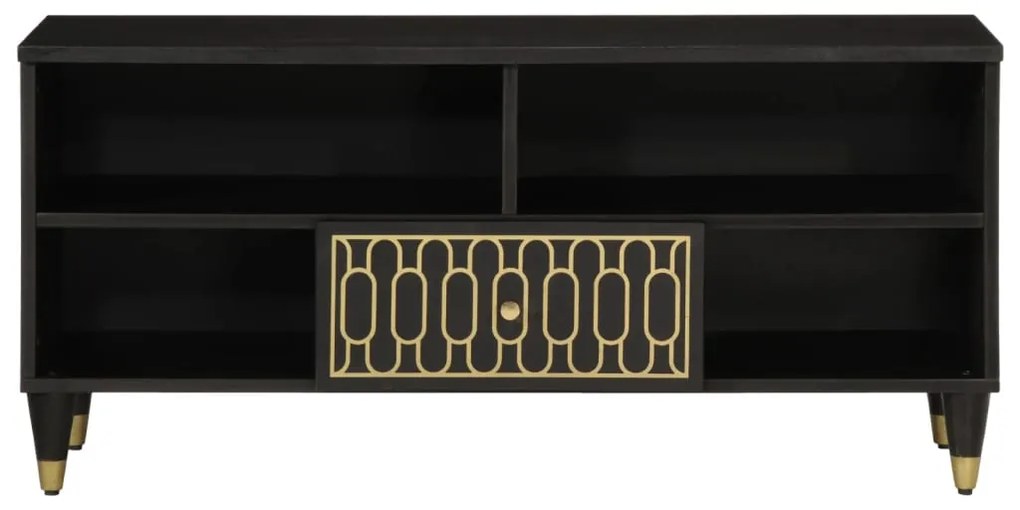 Mobile porta tv 100x33x46 cm in legno massello di mango