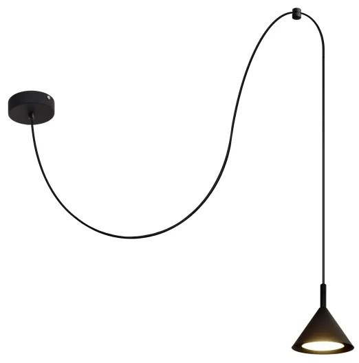 Lampadario a sospensione con filo ETNA 1xGX53/15W/230V nero