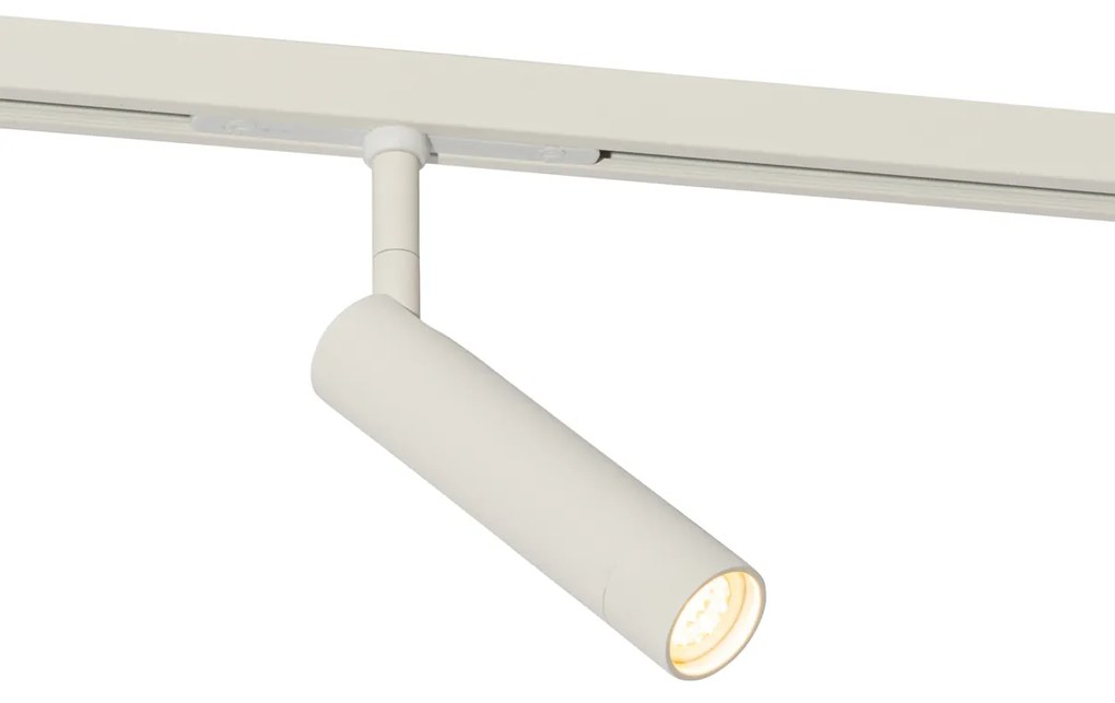 Faretto moderno bianco per sistema binario monofase - Slimline Uzzy