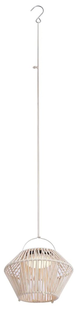 Lampada da tavolo bohémien beige con LED dimmerabile a 3 livelli IP54 ricaricabile a energia solare - Duco
