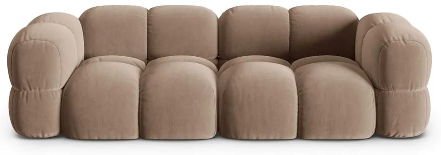 Divano marrone con rivestimento in velluto 250 cm Loretto – Cosmopolitan Design