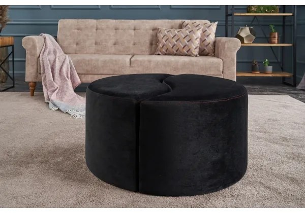 Pouf JING Ø 80 cm antracite