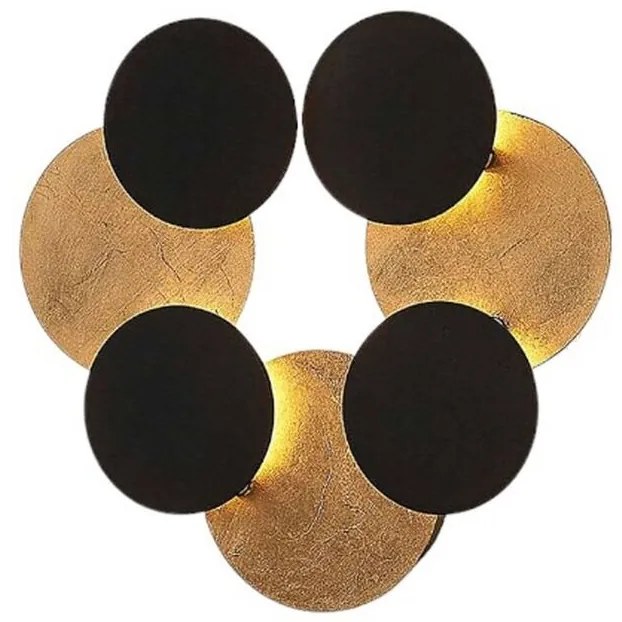 Lindby - Grazyna 9 LED Applique da Parete Black/Gold Lindby