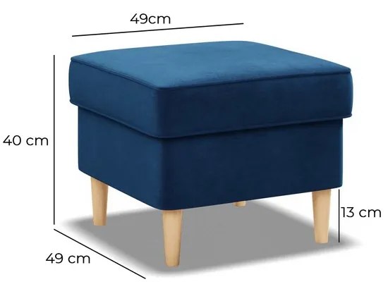 Sgabello blu scuro in stile scandinavo