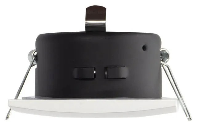 Portafaretto IP65 Quadrato da Incasso per GU10 Foro Ø70mm Bianco