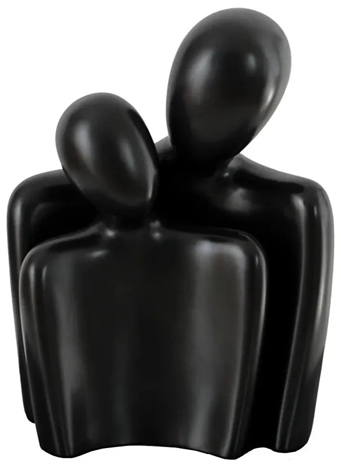 Elegante decorazione da tavolo nera, 20 x 5,5 x 14,5 cm