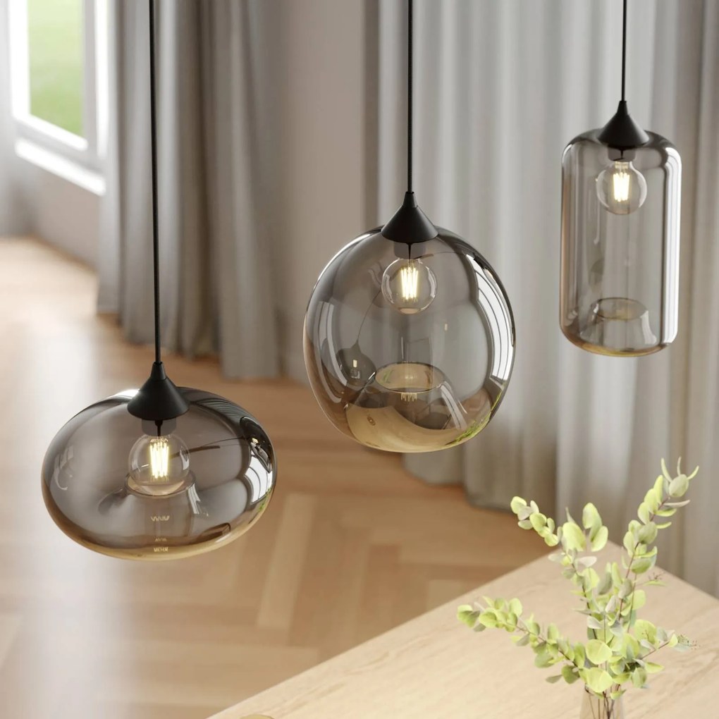Lampada a sospensione Marla Lindby, dimmerabile, Alluminio / Grigio / Zincato, Soggiorno / Sala da pranzo, Metallo, Moderno, Lampada a sospensione