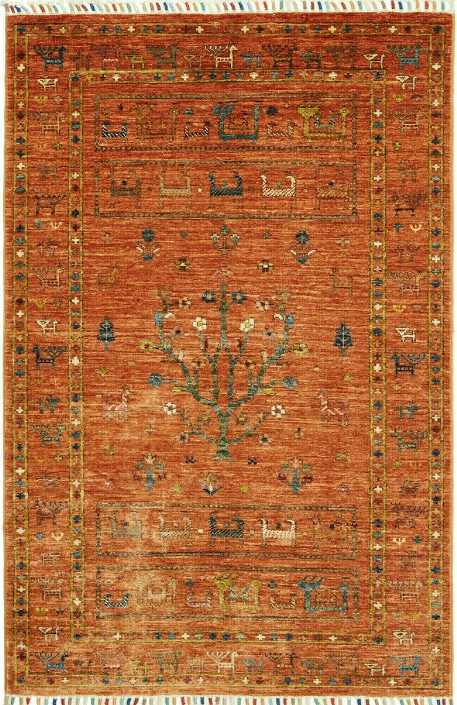 Samarkand Tappeto 150x100 Giallo (Pakistan) Annodato A Mano