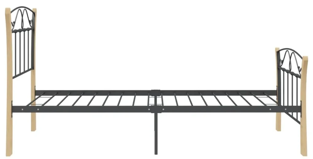 Giroletto nero in metallo 100x200 cm