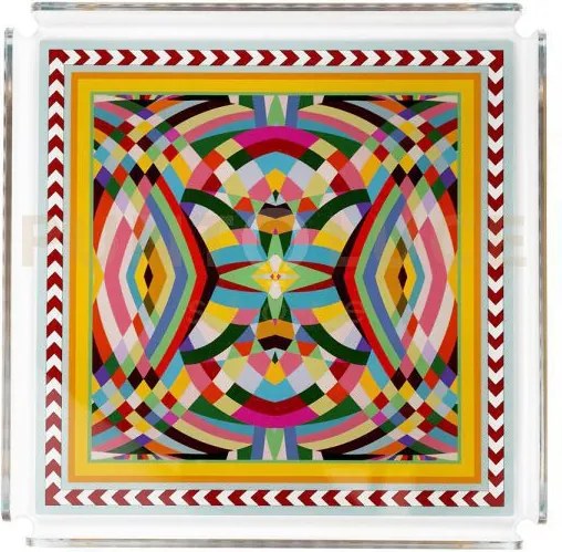 Vuotatasche decor in cristallo acrilico decorato disegno rainbow