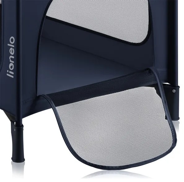 Lionelo - Lettino da viaggio JASMIN EASY FOLD Blu navy