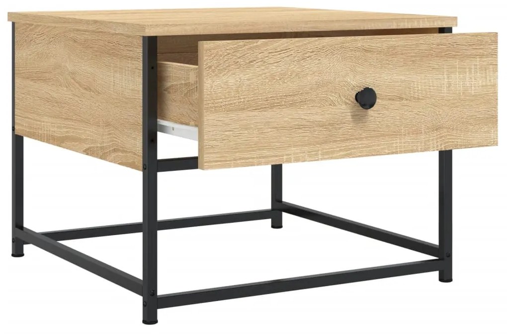 Tavolino da salotto rovere sonoma 51x51x40 cm legno multistrato