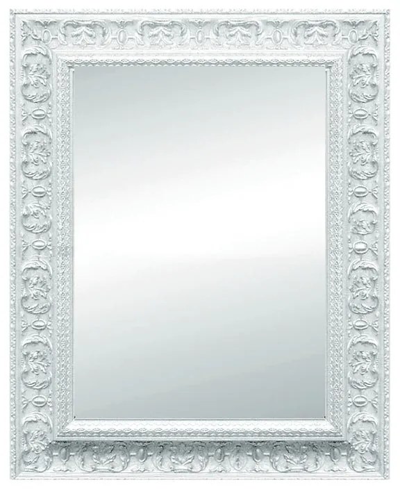 Specchio rettangolare in legno bianco 68 x 87 cm