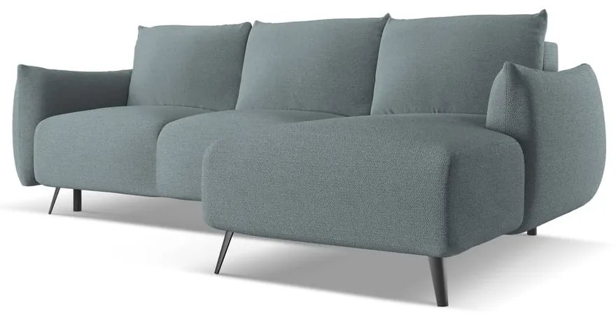 Divano angolare azzurro (con penisola a destra) Malie – Makamii
