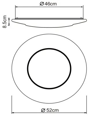 Globo 48311-24 - Lampada LED da soffitto CANDIDA LED/24W/230V