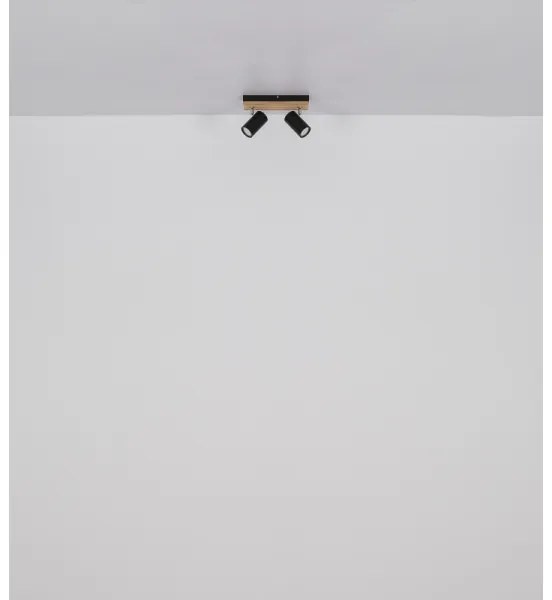 Globo 57909-2 - Faretto KAYDEN 2xGU10/25W/230V nero