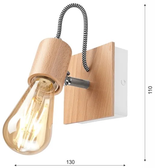 Lampada da parete GUSTAVO 1xE27/60W/230V