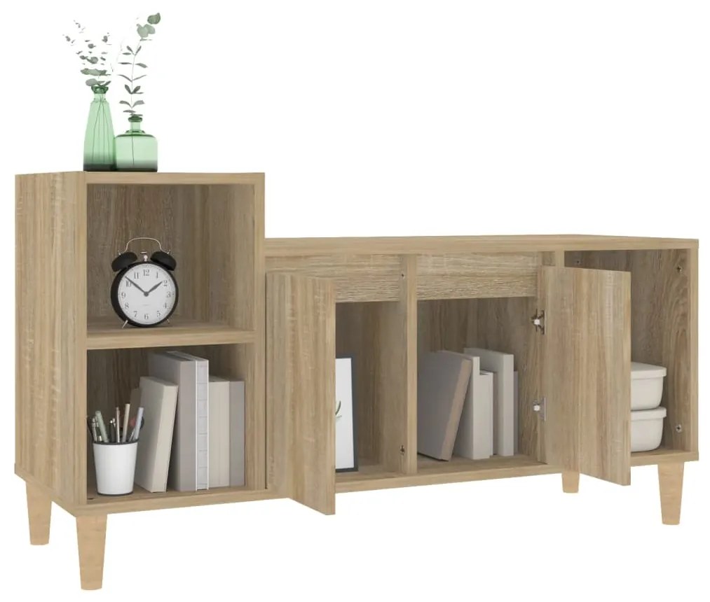 Mobile per tv rovere sonoma 100x35x55 cm legno multistrato