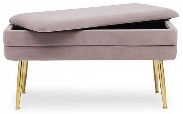 Panca contenitore PAVLINA mauve 80X38X42 cm