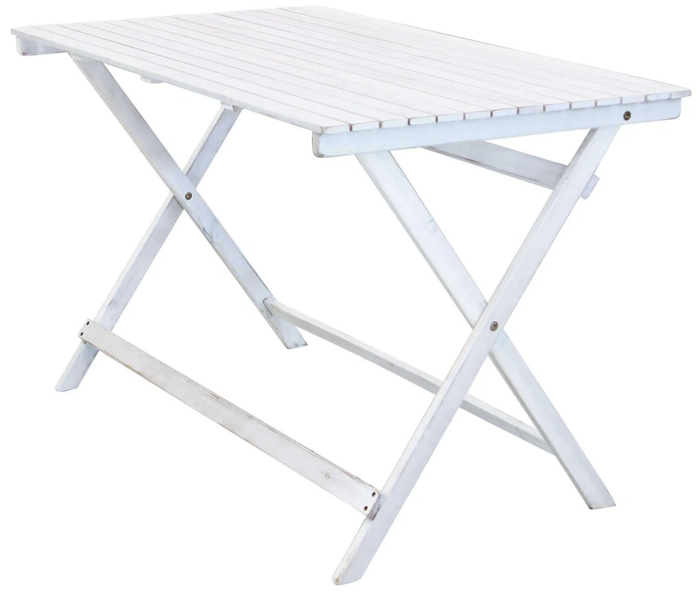 SOL - tavolo da giardino pieghevole salvaspazio in legno massiccio di acacia 120x70