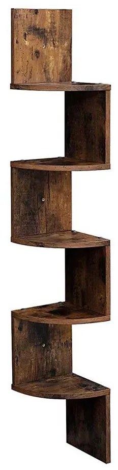 Mensola angolare da parete SNAKE marrone