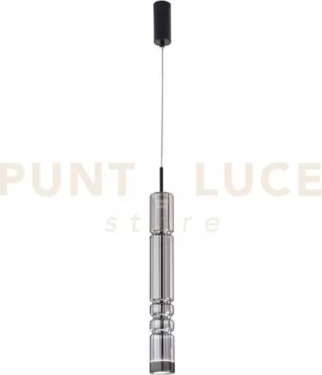 Lampadario a sospensione led crookes fume' 8w 800lm 3000k 8x8x234cm...