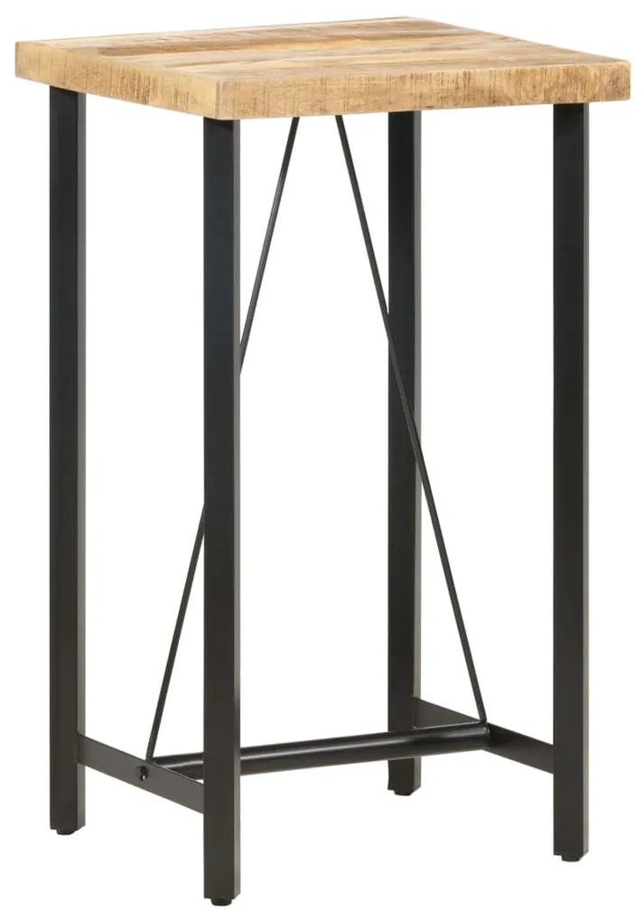 Tavolo Da Bar 60x60x107 Cm İn Legno Ruvido Di Mango /