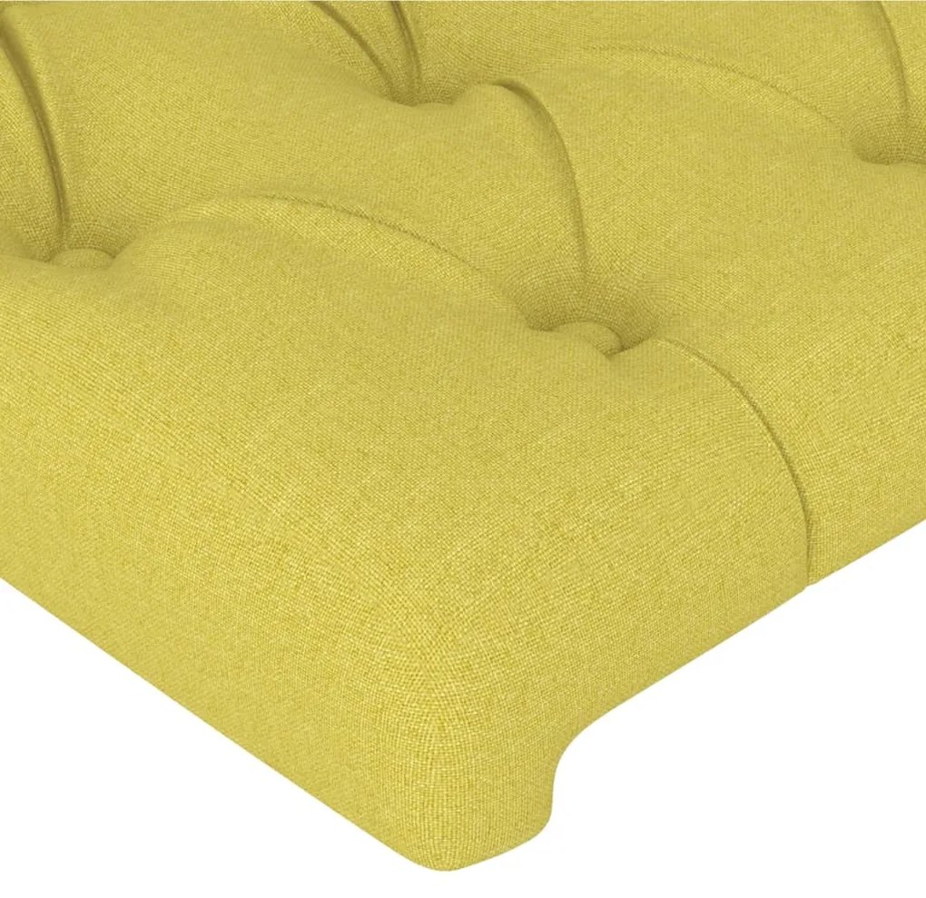 Testiera ad orecchio verde 147x16x78/88 cm in tessuto