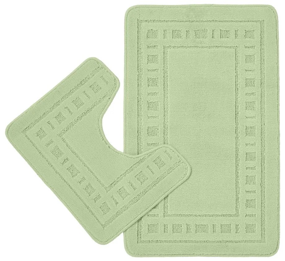 Set di tappetini per il bagno verde chiaro 2 pz per WC 50x80 cm Armoni – Catherine Lansfield