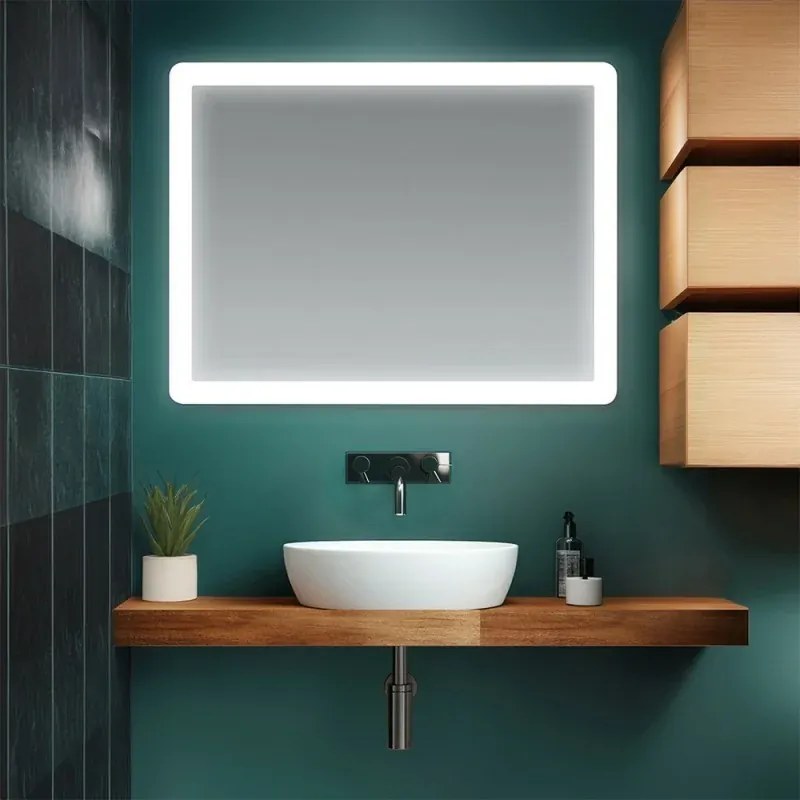 Specchio retroilluminato 70x100 con luce LED naturale reversibile