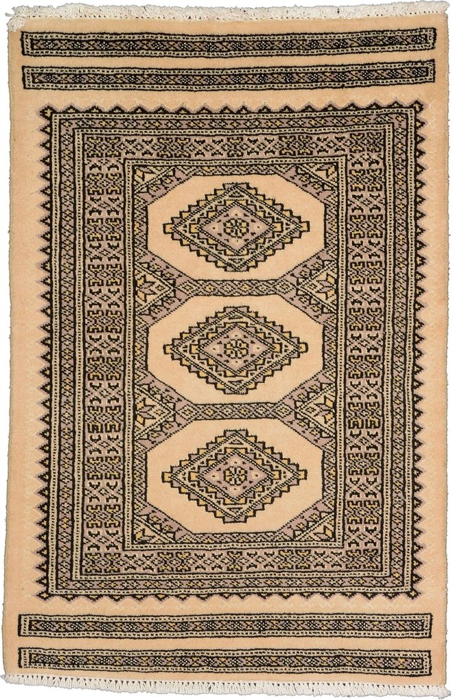 Bokhara Tappeto orientale 60x90 Beige (Pakistan) Annodato A Mano
