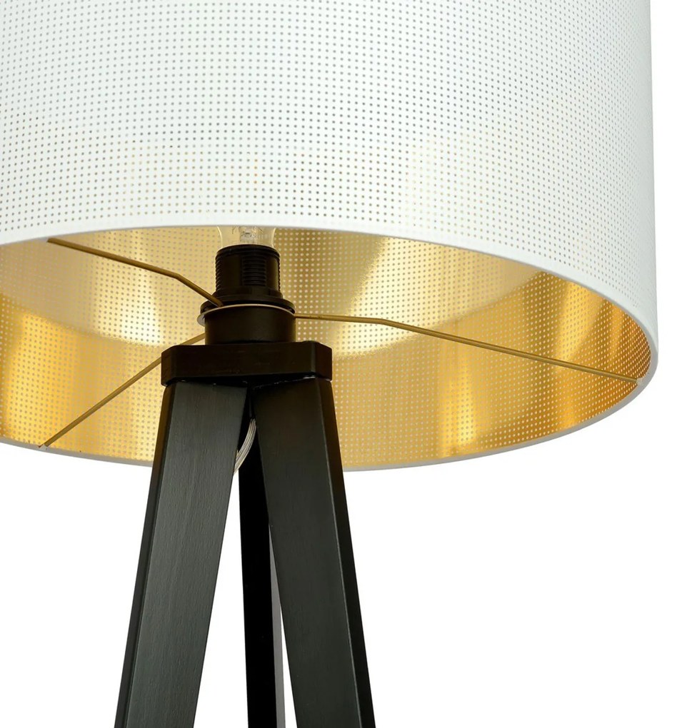 Lampada da Terra in Acciaio e Tessuto ASTON 1 E27