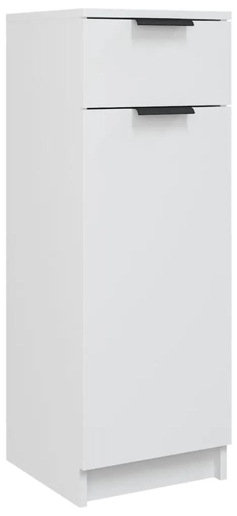 Armadio da bagno bianco 32x34x90 cm in legno multistrato