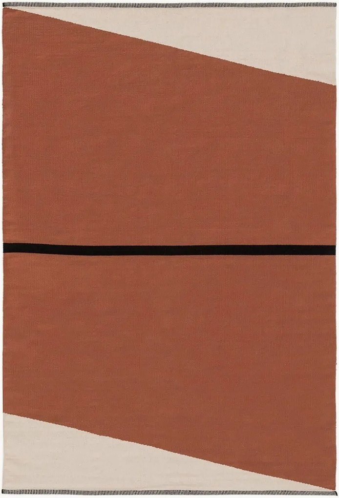 Tappeto in cotone a pelo corto tessuto a mano Lenny